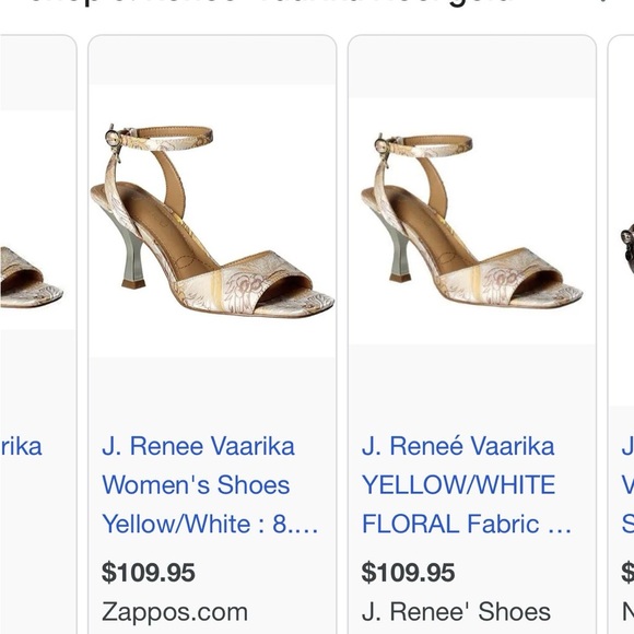 J. RENEE Floral Vaarika Heel in Gold / Taupe - Yellow / White - Picture 2 of 9